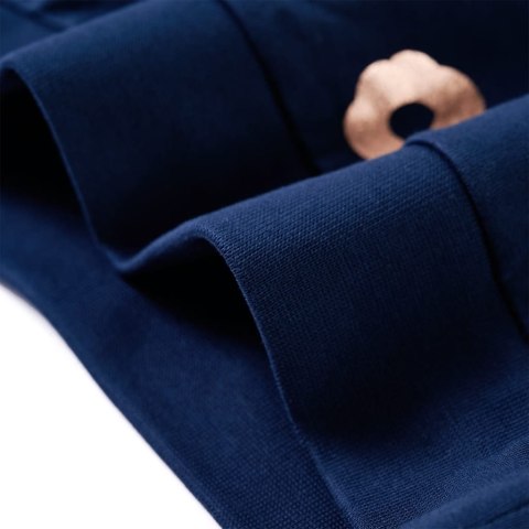 Bluza dziecięca z nadrukiem w kwiatki, granatowa, 128 Lumarko! 