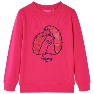 Bluza dziecięca z przytulającym się jeżami, jaskrawy róż, 104 Lumarko! 
