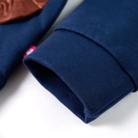 Bluza dziecięca z wiewiórkami z cekinów, granatowa, 92 Lumarko! 