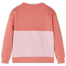 Bluza dziecięca z blokami kolorów i kotkiem, różowa, 92 Lumarko! Lumarko! 