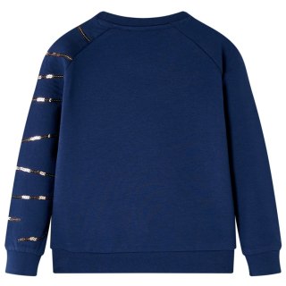 Bluza dziecięca z kotem z cekinów, granatowa, 116 Lumarko! Lumarko! 