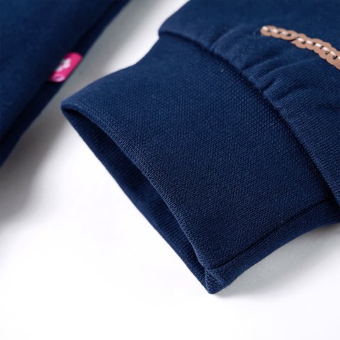 Bluza dziecięca z kotem z cekinów, granatowa, 92 Lumarko! 