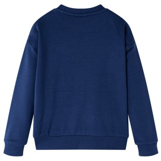 Bluza dziecięca z nadrukiem w kwiatki, granatowa, 116 Lumarko! 