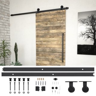 System do montażu drzwi przesuwnych SKIEN, 200 cm, stal, czarny Lumarko! Lumarko! 