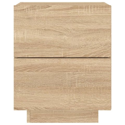 Szafki nocne z LED, 2 szt., dąb sonoma, materiał drewnopochodny Lumarko!