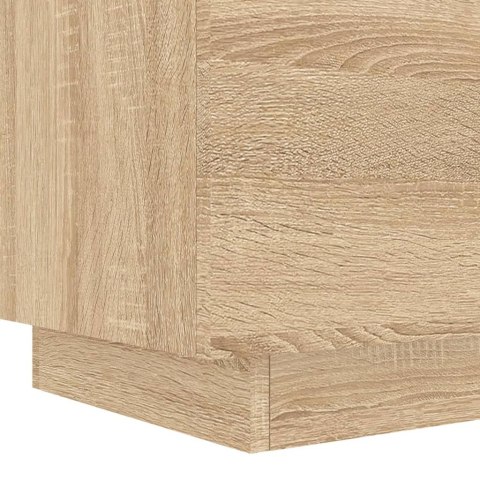 Szafki nocne z LED, 2 szt., dąb sonoma, materiał drewnopochodny Lumarko!