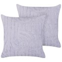 2 bawełniane poduszki dekoracyjne 45 x 45 cm fioletowe TELLIMA Lumarko!