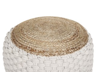 Puf bawełniany 50 x 35 cm biało-beżowy AIZA