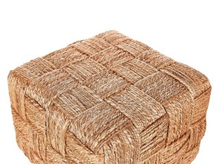 Puf jutowy 50 x 50 x 35 cm beżowy HOSRI