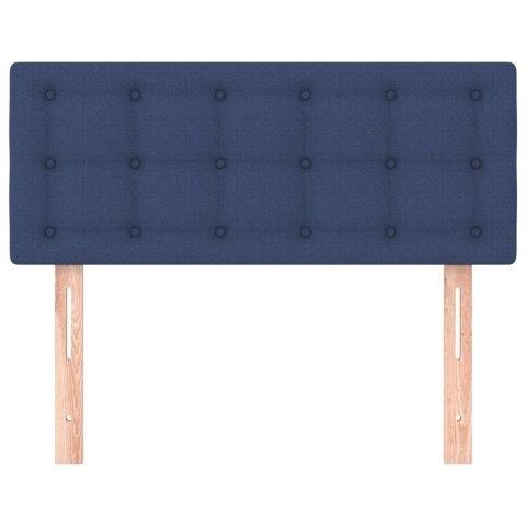 Zagłówek do łóżka, niebieski, 100x5x78/88 cm, tkanina