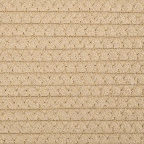 Kosz do przechowywania, beżowo-biały, Ø43x38 cm, bawełna Lumarko! Lumarko! 