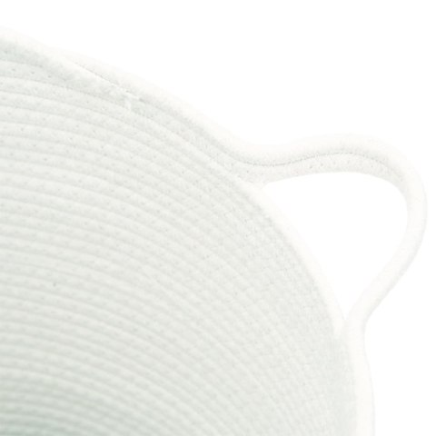 Kosz do przechowywania, biały, Ø38x36 cm, bawełna Lumarko! 