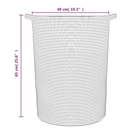 Kosz do przechowywania, czarno-biały, Ø49x65 cm, bawełna Lumarko! 