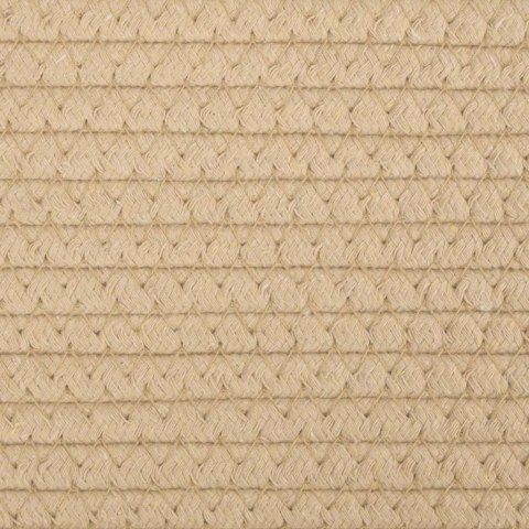 Kosz na pranie, beżowo-biały, Ø60x36 cm, bawełna