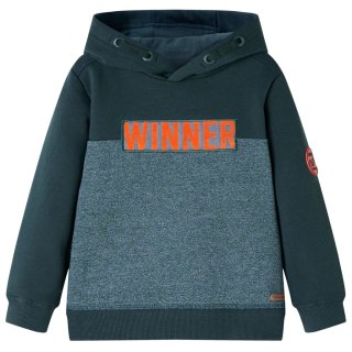 Bluza dziecięca z kapturem i napisem WINNER, ciemnozielona, 116 Lumarko! 