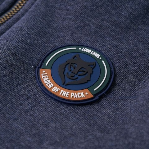 Bluza dziecięca z kapturem i zapięciem na zamek, niebieski melanż, 104 Lumarko! 