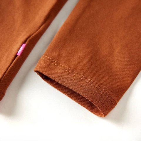 Koszulka dziecięca z długimi rękawami, z jelonkiem, koniakowa, 140 Lumarko!  #