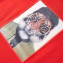 Koszulka dziecięca z długimi rękawami, z tygrysem, czerwona, 116 Lumarko! 
