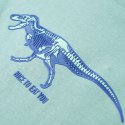 Koszulka dziecięca z krótkimi rękawami, z dinozaurem, jasne khaki, 116 Lumarko! 