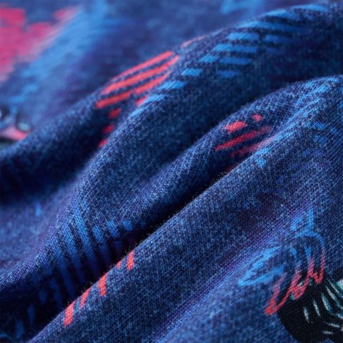 Koszulka dziecięca, z monster truckami, ciemnoniebieski melanż, 128 Lumarko! Lumarko! 