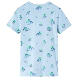Koszulka dziecięca z nadrukiem palm kokosowych, jasnoniebieska, 104 Lumarko! Lumarko! 