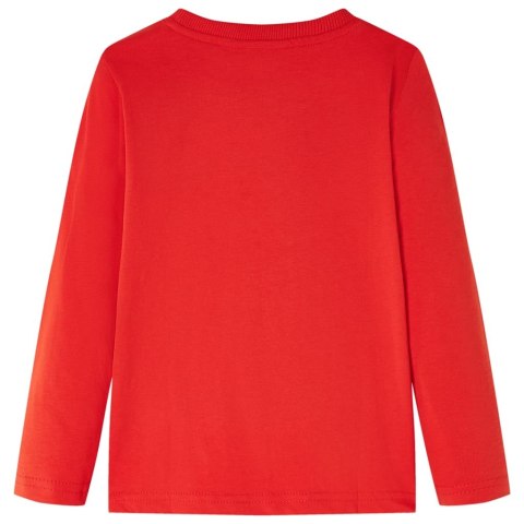 Koszulka dziecięca z długimi rękawami, z tygrysem, czerwona, 128 Lumarko! 