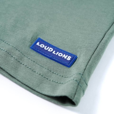 Koszulka dziecięca z krótkimi rękawami, z dinozaurem, khaki, 92 Lumarko!  #