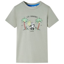 Koszulka dziecięca z krótkimi rękawami, z małpką, jasne khaki, 104 Lumarko! 