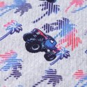 Koszulka dziecięca, z monster truckami, szary melanż, 104 Lumarko! 