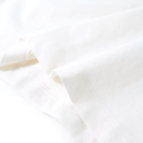 Koszulka dziecięca z naszywką z dinozaurem, ecru, 140 Lumarko!  #