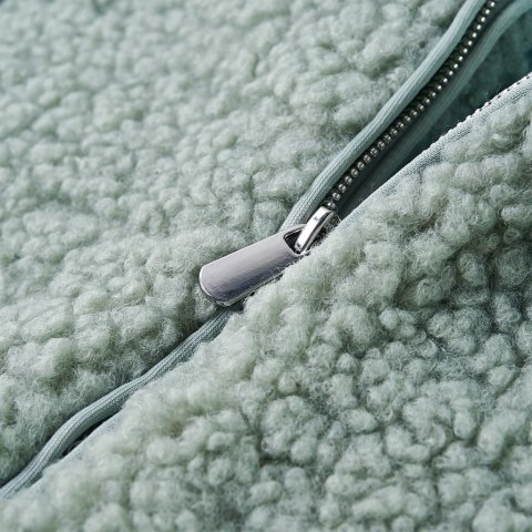 Kurtka dziecięca ze sztucznego futerka, z kapturem, miętowa, 128 Lumarko! Lumarko! 