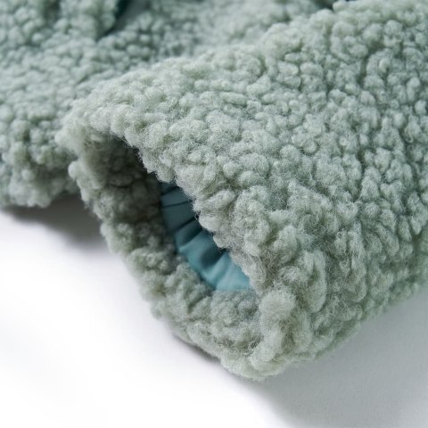 Kurtka dziecięca ze sztucznego futerka, z kapturem, miętowa, 128 Lumarko! Lumarko! 