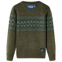 Sweter dziecięcy z dzianiny, khaki, 116 Lumarko! Lumarko! 