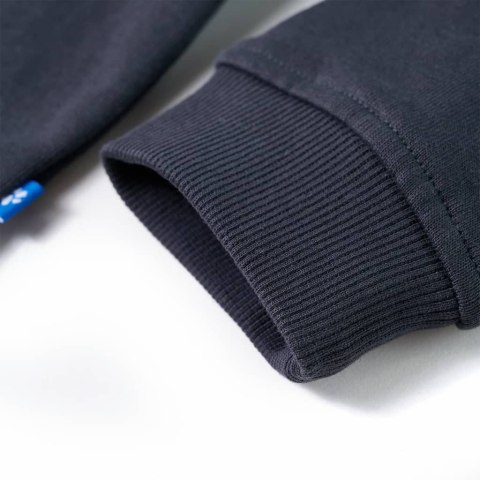 Bluza dziecięca z kapturem i krótkim zamkiem, antracyt i koniak, 116 Lumarko! 