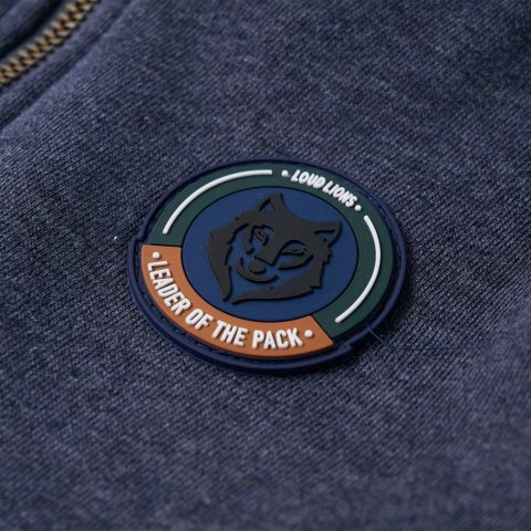 Bluza dziecięca z kapturem i zapięciem na zamek, niebieski melanż, 92 Lumarko! Lumarko! 