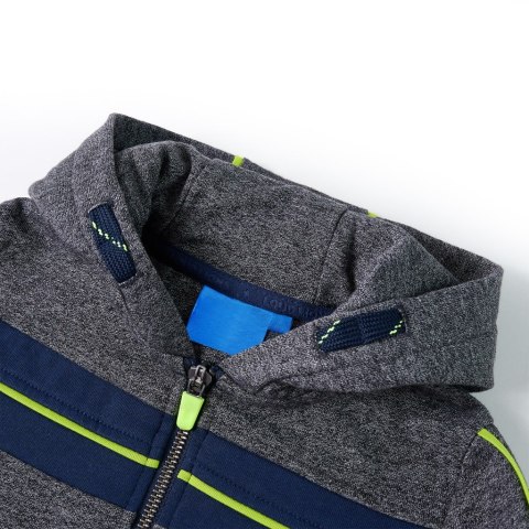 Bluza dziecięca z kapturem i zapięciem na zamek, szary melanż, 104 Lumarko! Lumarko! 