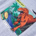Koszulka dziecięca z krótkimi rękawami, z dinozaurem, szara, 92 Lumarko! Lumarko! 