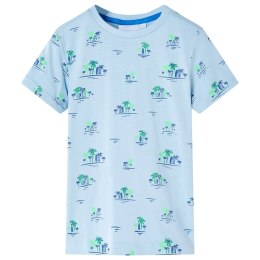 Koszulka dziecięca z nadrukiem palm kokosowych, jasnoniebieska, 92 Lumarko! Lumarko! 