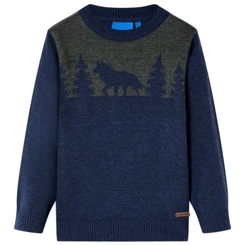 Sweter dziecięcy z dzianiny, granatowy, 104 Lumarko! 