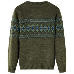 Sweter dziecięcy z dzianiny, khaki, 128 Lumarko! Lumarko! 