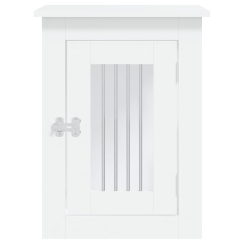 Kojec dla psa, biały, 45x62x59 cm, materiał drewnopochodny