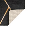 Dywan z możliwością prania, czarno-złoty, 190x300 cm