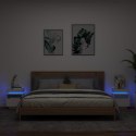 Szafki nocne z oświetleniem LED, 2 szt., białe, 40x39x48,5 cm Lumarko!