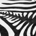 Dywan, czarno-biały, 120x170 cm, zebra, z możliwością prania