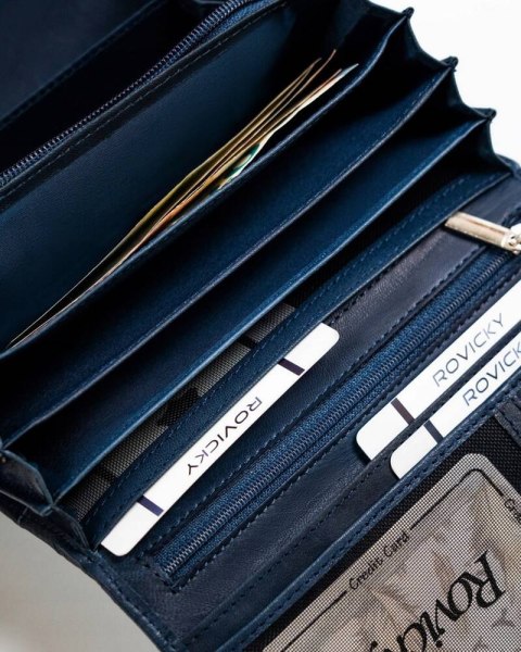 Duży portfel damski ze skóry naturalnej - Rovicky Lumarko! Lumarko!