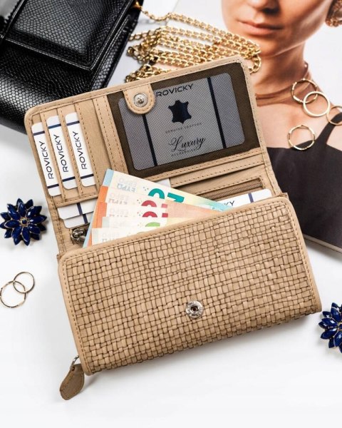 Duży portfel damski ze skóry naturalnej - Rovicky Lumarko! Lumarko!