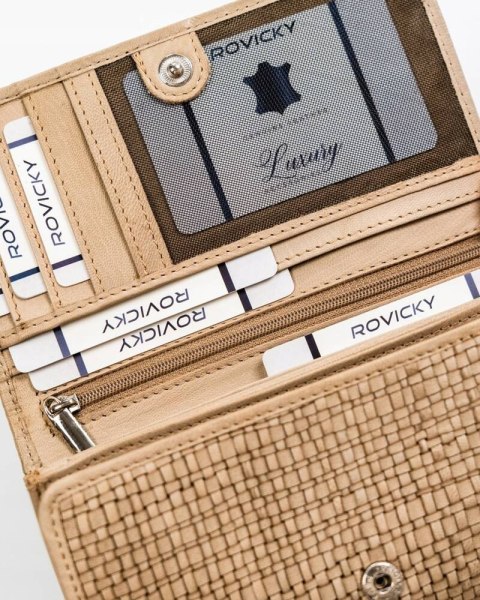 Duży portfel damski ze skóry naturalnej - Rovicky Lumarko! Lumarko!