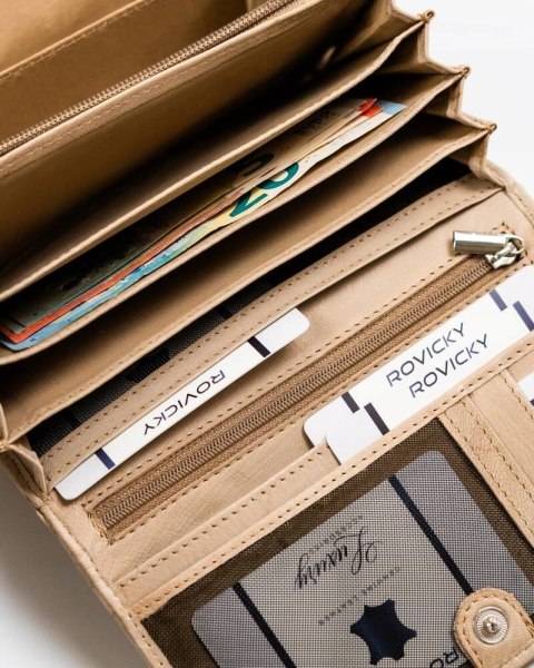 Duży portfel damski ze skóry naturalnej - Rovicky Lumarko! Lumarko!