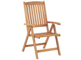 Zestaw 2 krzeseł ogrodowych składany drewniane z poduszkami czerownymi JAVA Lumarko!