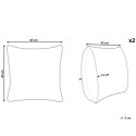 2 poduszki dekoracyjne z motywem świątecznym welurowe 45 x 45 cm białe EXACUM Lumarko!